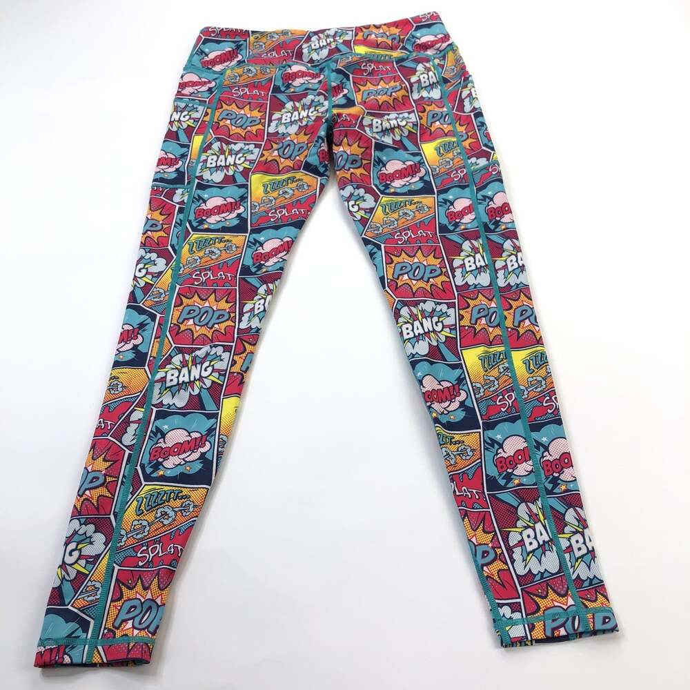 Constantly Varied Gear Comic Book Print LG(Fit 30W 27L) Pop Art Capri Leggings